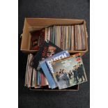 Two boxes of large quantity of LP records - classical, musicals,