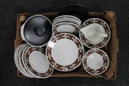 A box of J & G Meakin dinner ware