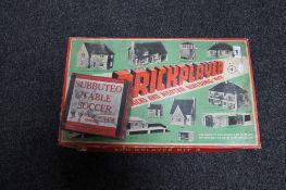 A vintage Brickplayer construction kit 4 and a Subbuteo game