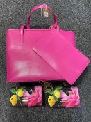 A Ted Baker large shopper hand bag, purple, with retail tag,