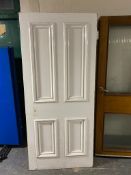 Four painted pine interior doors