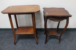 Two Edwardian occasional tables