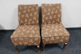 A pair of mid 20th century bedroom chairs