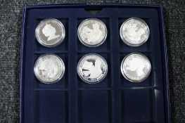 Six Westminster Elvis Presley silver proof coins with certificates