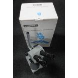 A boxed Zenit MBC-10 stereoscopic microscope