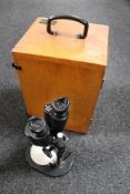 A Russian microscope in fitted box