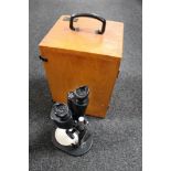 A Russian microscope in fitted box