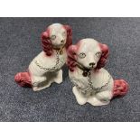 A pair of Staffordshire style spaniels