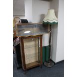 A mid century display cabinet together with further sliding door display cabinet,