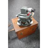 A Watts surveyor's theodolite in fitted box