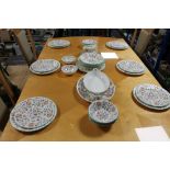 Thirty-seven pieces of Minton Haddon hall dinner ware