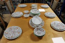 Thirty-seven pieces of Minton Haddon hall dinner ware