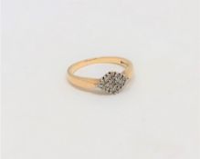 A 9ct gold diamond cluster ring, size CONDITION REPORT: 2.