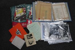 A collection of ephemera, scrap books,