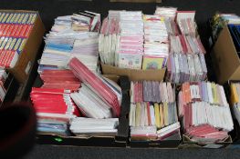 A pallet of nine boxes of assorted greetings cards