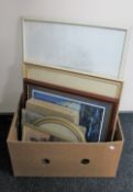 A box of vintage photograph album, box of 78's,