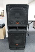 A pair of Wharfedale Pro PA speakers