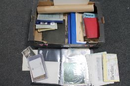 A box of military archive, Hitler's speech, books on war,