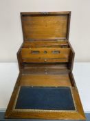 An Edwardian mahogany correspondence box