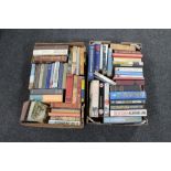 Two boxes of 20th century hardback volumes,