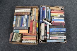 Two boxes of 20th century hardback volumes,