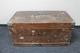 An antique camphor wood ship's trunk