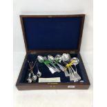 A Victorian mahogany cutlery box of EPNS cutlery