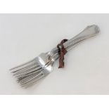 A set of four Dutch silver table forks, J.M. Van Kempen & Zoon, 2nd standard purity (minimum .