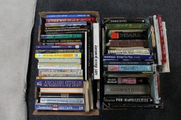 Two boxes of hardback books - Dictionaries, reference,