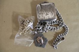 A bag of silver vesta case,