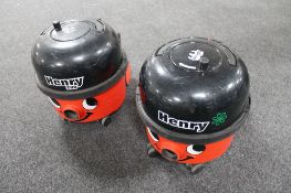 Two Henry vacuums,