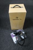 A Video Labs Illumabase microscope in fitted box