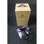 A Video Labs Illumabase microscope in fitted box