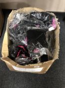 A box of Phaze clothes to include : punk skull mini dresses