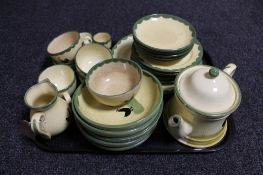 Twenty-seven pieces of German Zeller pottery tea ware