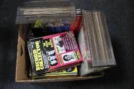 A box of record collector magazines,