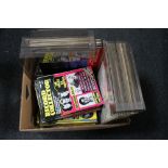 A box of record collector magazines,