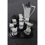 A Portmerion Greek Key coffee set