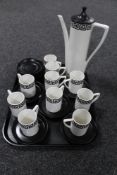 A Portmerion Greek Key coffee set