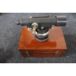 A Stanley theodolite in fitted box