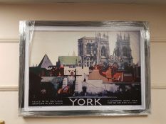 A framed railway picture "York",