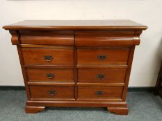 A Victorian style mahogany eight drawer chest,