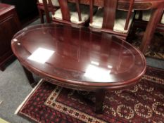 A Chinese carved hardwood coffee table,