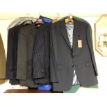 Three two-piece suits by Christian Dior, Simon Carter and Hector Powe,