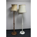 Two 20th century standard lamps