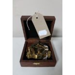A brass ship's Sextant by Lock of London in fitted box