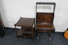 An inlaid mahogany occasional table,