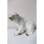 A Royal Dux figure of a Polar bear