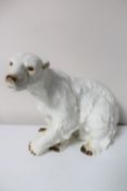 A Royal Dux figure of a Polar bear