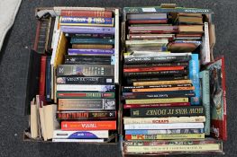 Two boxes of hardback and paperback books - novels, Royalty,